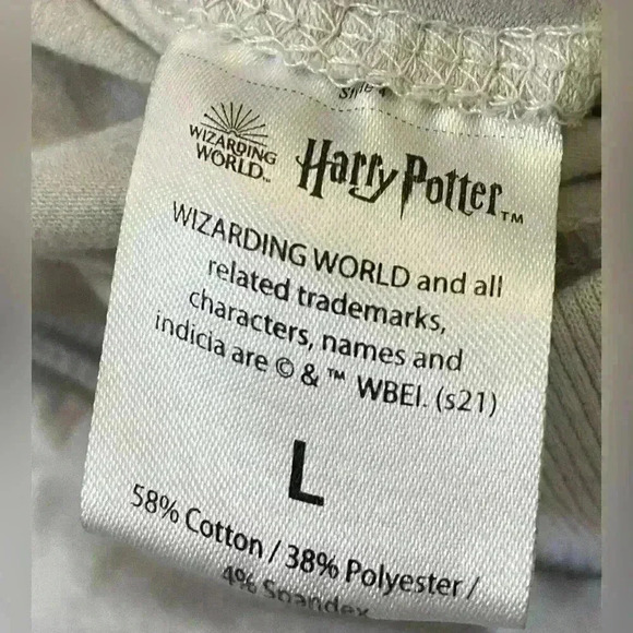 Harry Potter light gray women’s jogger style sweatpants with gold star detail: L - Picture 6 of 6